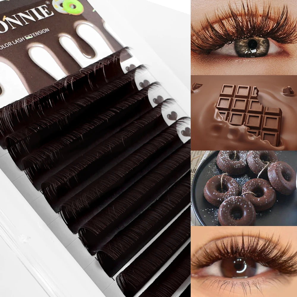 Abonnie 0.03 CC Curl Brown Classic Individual Eyelashes Russian Volume Lashes