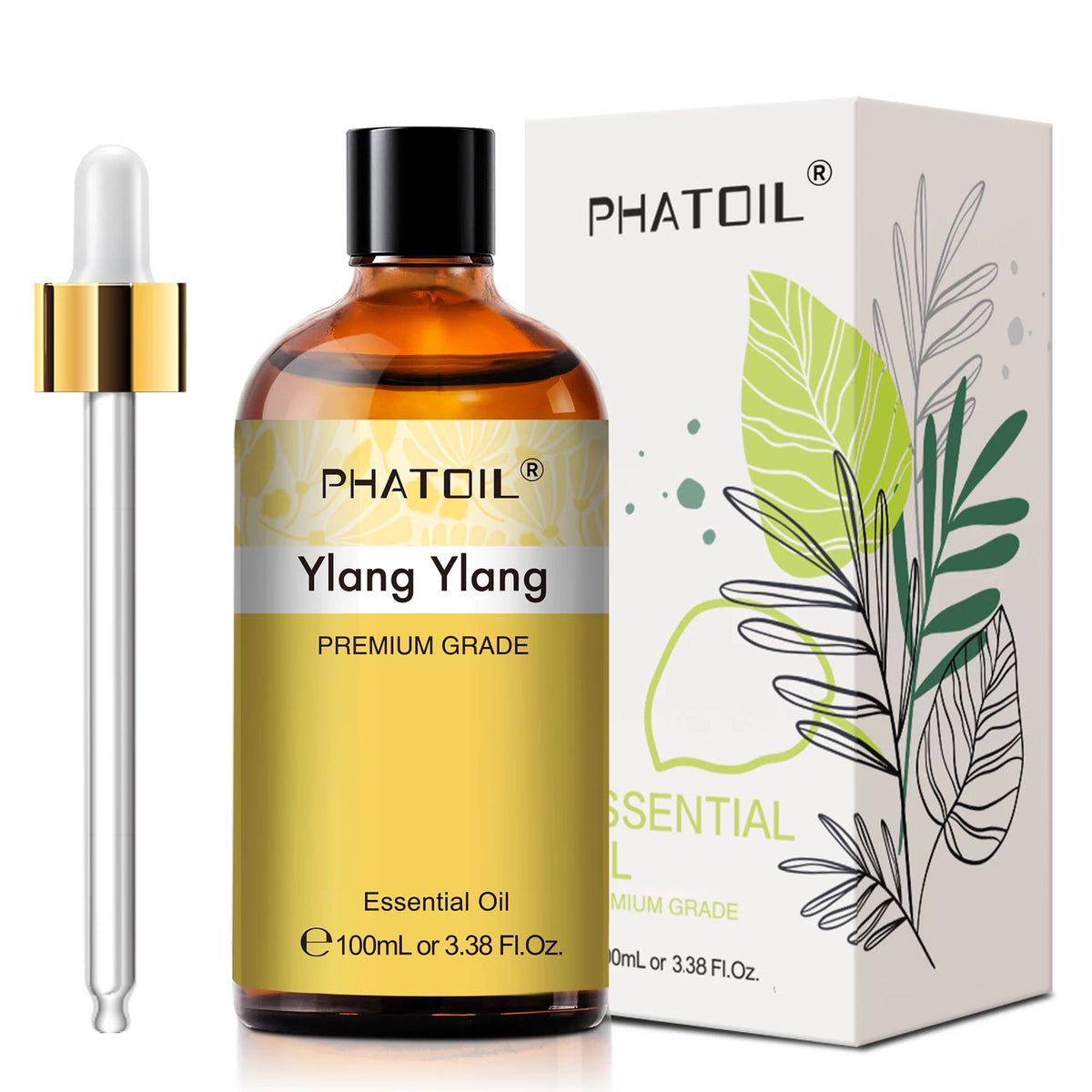PHATOIL 100ml Premium Essential Oil Sandalwood Lavender Eucalyptus Peppermint Lemongrass Vanilla Aromatherapy Essential Oils