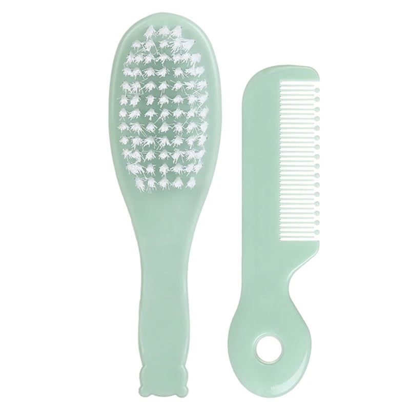Baby Hair Brush & Comb Set Children Hair Brush Soft Nylon Bristle Cradle Caps Hair Brush for Toddler Infant  Massage