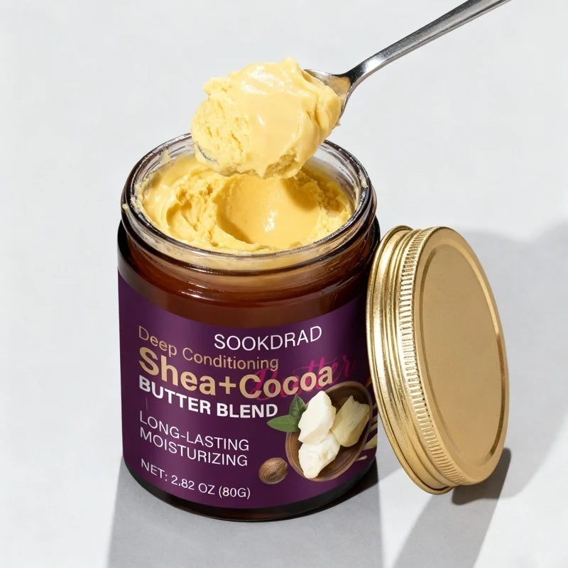 Shea+Cocoa Butter Blend, deep nourish, long-lasting moisture, dry body parts, unisex,80g daily carry, all skin types