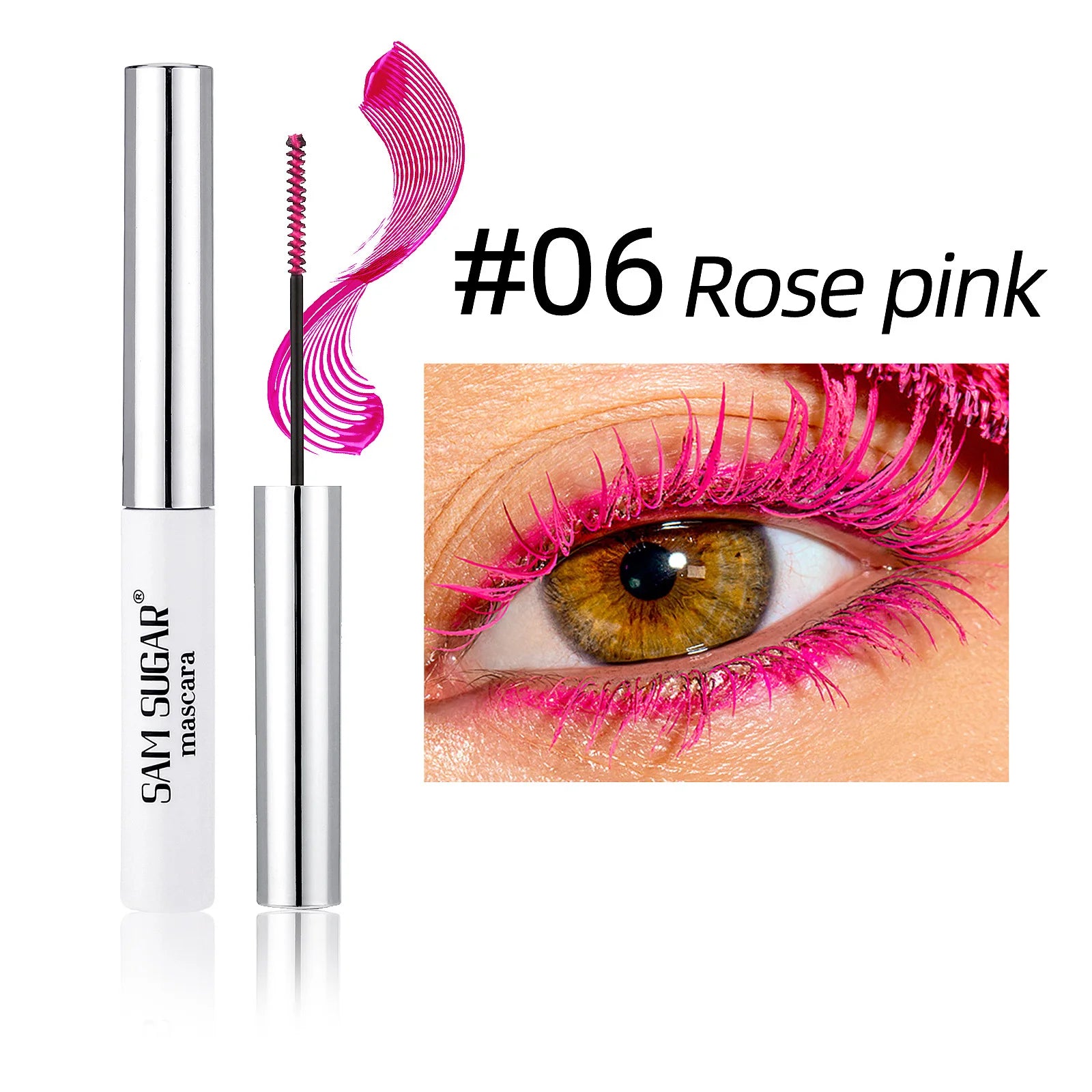 Colorful Curling Mascara Fine Brush Lengthens Eyelashes Thick Waterproof Blue Mascara Natural Eyelash Green Halloween Eye Makeup