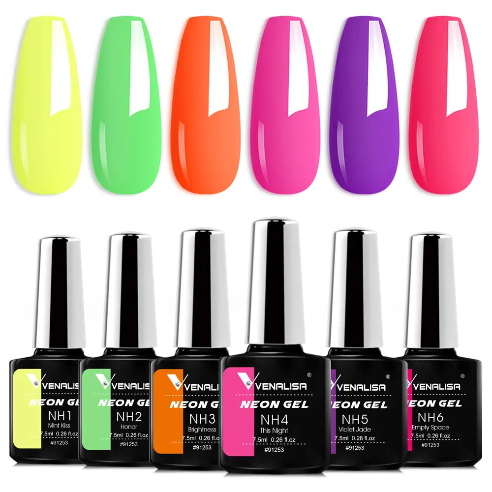 Venalisa Nail Gel Polish Kit HEMA TPO FREE Nude Pink Color Collection Self Leveling Full Coverage Nail Manicure Set 6Pcs Kit