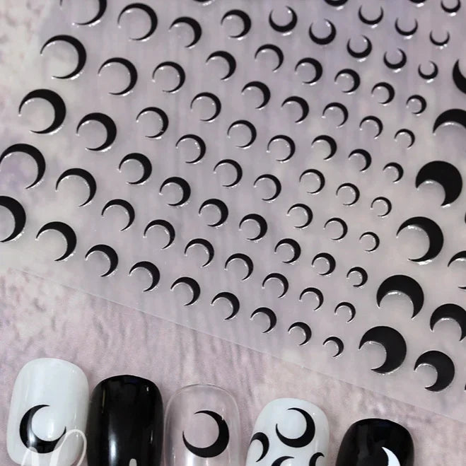 5D Kawaii Ink Wash Fairy Fox Dragon Loong Nail Art Stickers Cartoon Star Animals Backglue Nail Decoration Decals Accessories