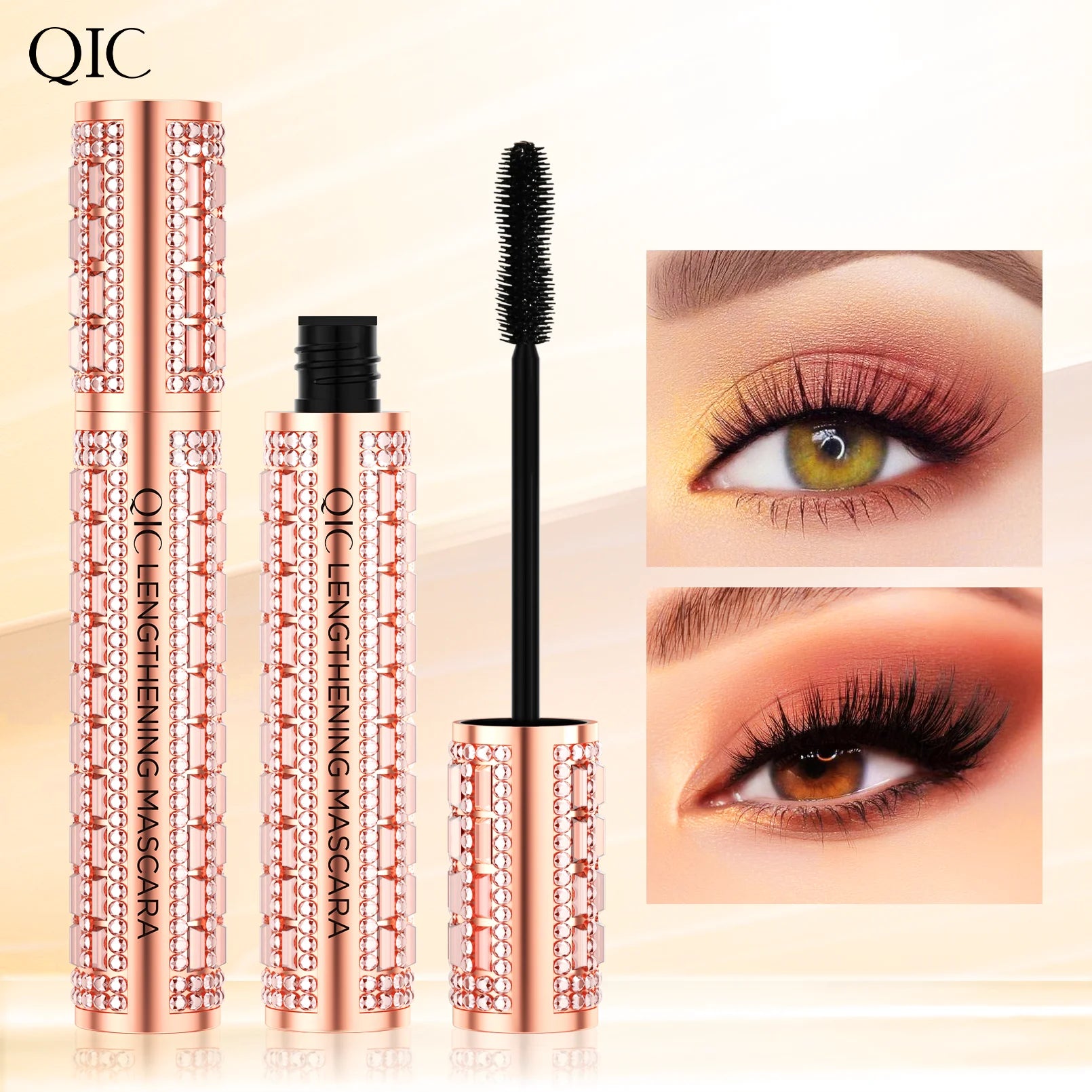 5D Eye Black Mascara Waterproof Lengthens Eyelashes Extension Silk Fiber Mascare Eye Makeup for Women Cosmetic Korean Make up