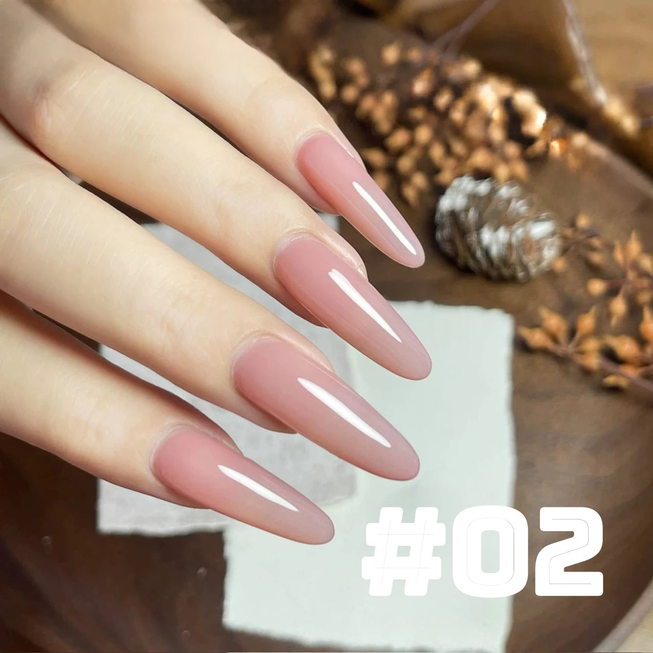 MN 2026 New 1-8PCS Fall Nails Popular Pure Desire Blush Jelly Gel Nail Polish Pink Nails Red Nails Ice-Clear Nude Nail Polish