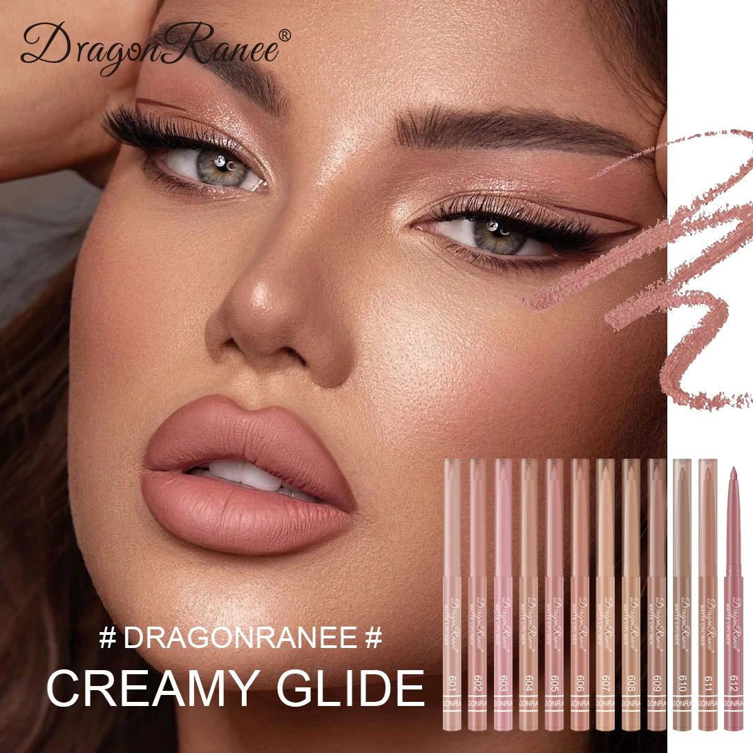 Lip Liner to Outline the Lip Shape, Beginner-Friendly, Natural and Delicate, Waterproof, Matte, Nude Color Lip Liner