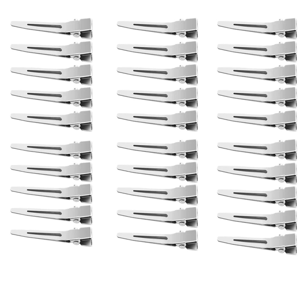 10-30Pcs Hair Care Clips Metal Steel Hairdressing Sectioning Clip Clamps Barber Hair Cut  Styling Tools Hair Root Fluffy Hairpin