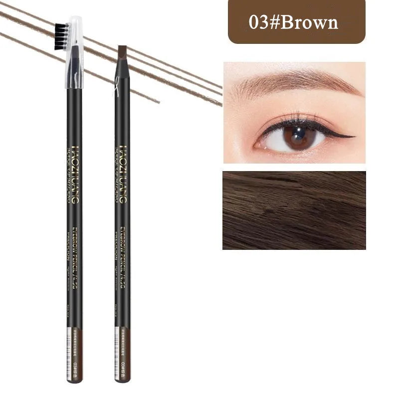 Hard Microblading Eyebrow Pen Natural Wild Brows Eye Brow Definer Enhancers Pencil Waterproof Long Lasting