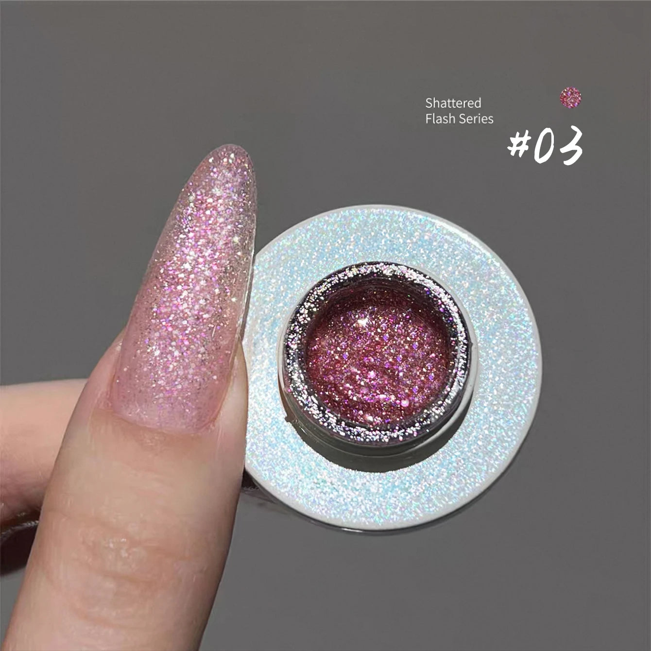MIANEL 12ML Rock Sugar Crushed Diamond Gel Nail Polish Pink Glitter Nail Polish Top Selling Pink Nails Summer Nails 1-12pcs