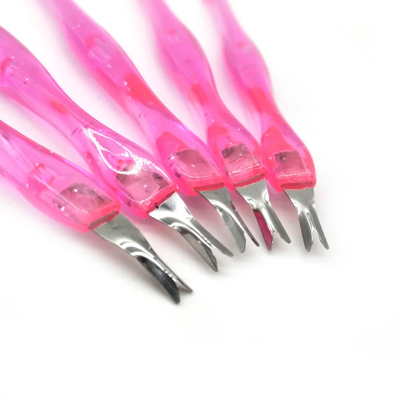 50/100 Pcs/Bag Scrape Dead Skin Push Fork Pedicure Nails Tools Cuticle Remover  V-shaped Sharp Trim Barbs and Exfoliate Manicure