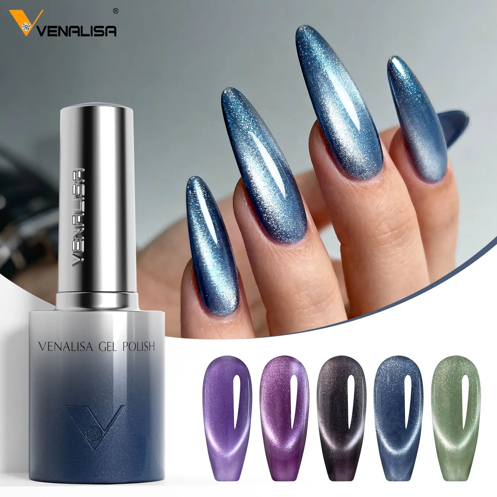 Venalisa TPO Free Hema Free 10ml Winter Nails Warm Coffee Cat Eye Nail Gel Polish Magnet Soak Off UV LED Semi Permanent Nail Gel