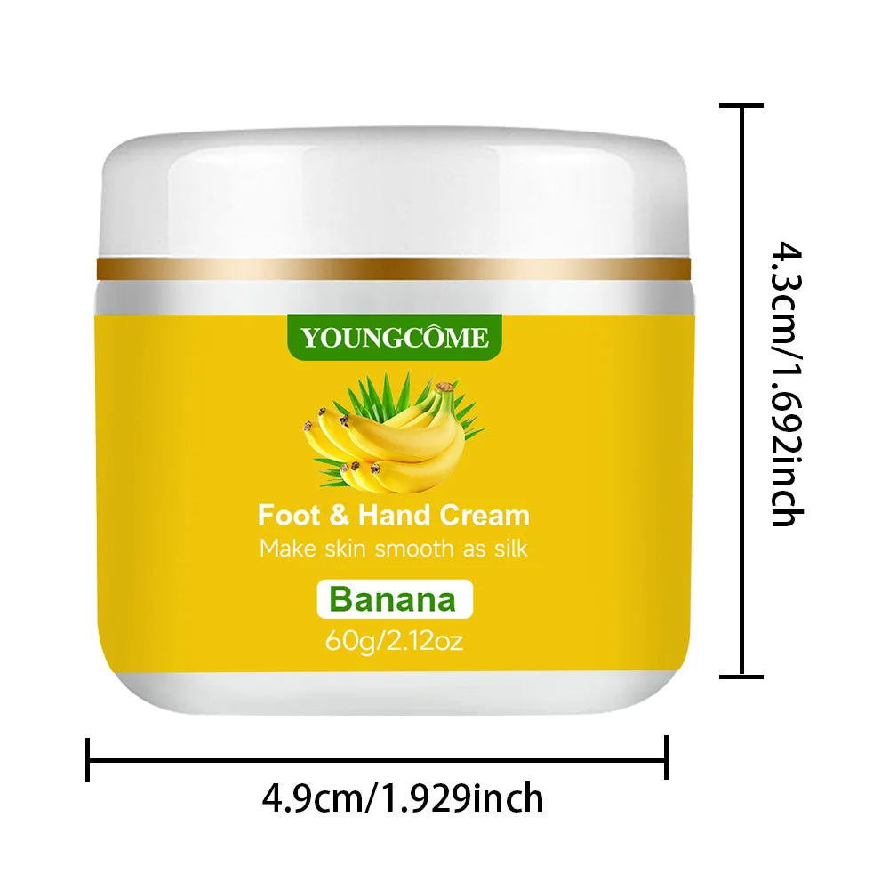  YOUNGCOME Banana Hand and Foot Care Cream Anti Drying Feet Heel Cracking Repair  Exfoliation Dead Skin Soften Moisturizing