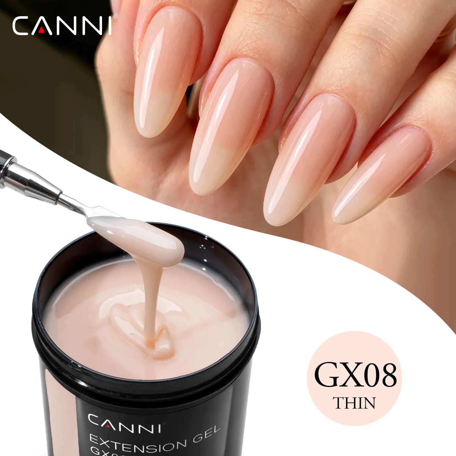8 Oz TPO FREE CANNI Extension Builder Nail Gel Soak Off LED UV Gel Camouflage Jelly Color Long Lasting Super Glossy Gum Gel