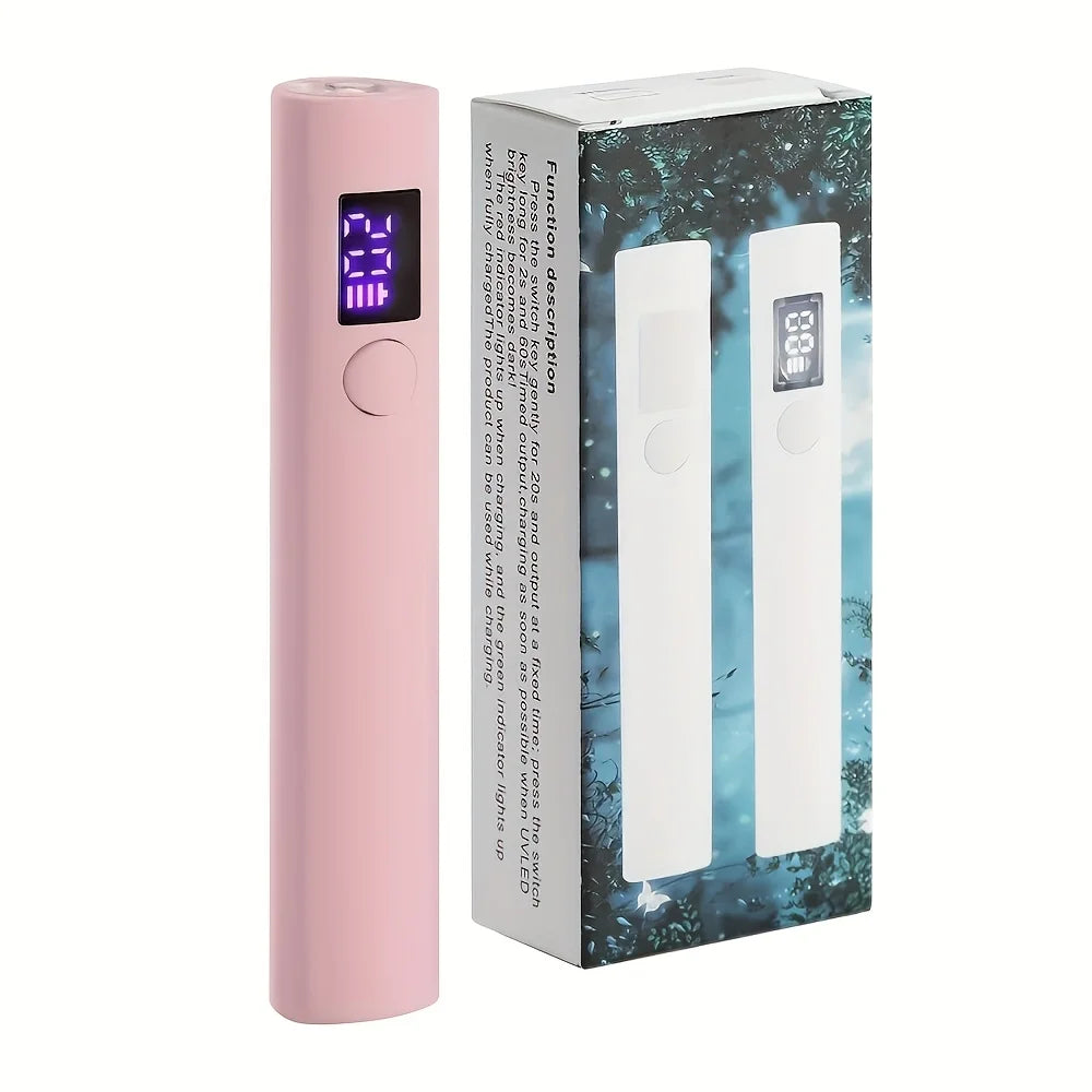 Mini UV LED Nail Dryers 3W Portable Quick Nail Drying Lamp USB Rechargeable Mini Flashlight Pen For Nail Gel Curing Salon Tools