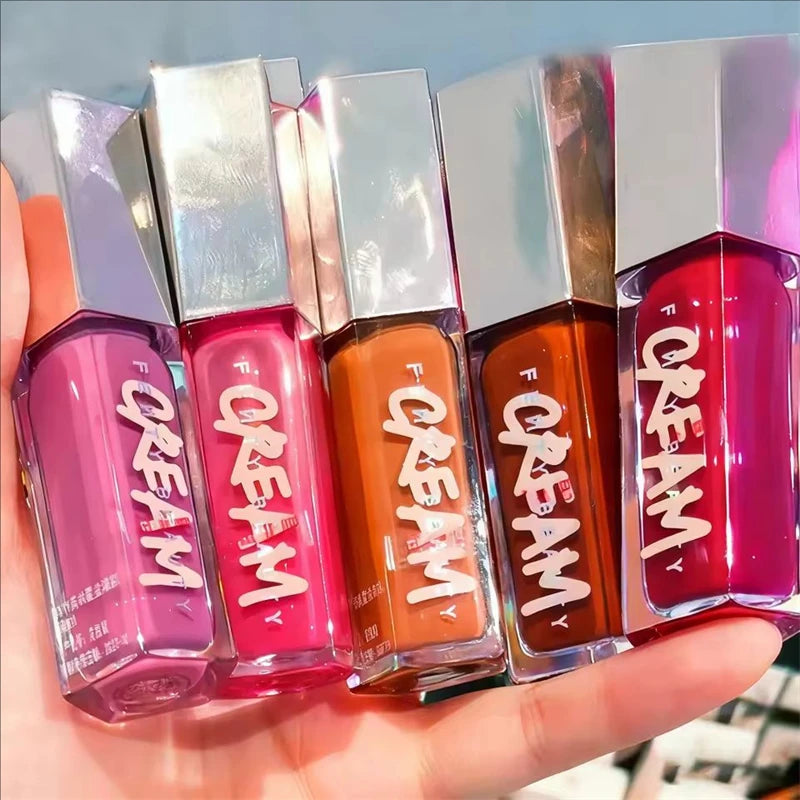 Fashion Fenty Beauty 9 Colors Lip Gloss Waterproof Liquid Lipstick Nude Pink Lips Tint Makeup Moisturizing Lip Glaze Cosmetics