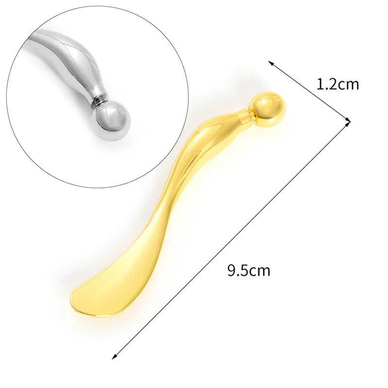 1PC Mini Metal Eye Cream Applicator Eye Cream Mixing Spatula Spoon Face Lifting Massage Facial Massager Thin Face Magic Stick