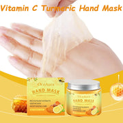Vitamin C Turmeric Peel Off Hand Mask Moisturizing Nourishing Smoothing Skin Hydrating Improve Roughness Hand Skin Care
