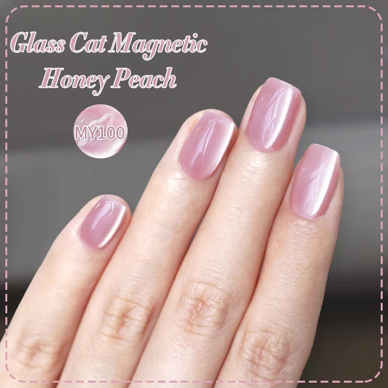 BORN PRETTY 10ml Wishing Apple Red Glass Bead Cat Magnetic Gel Ultra Shine Soak Off UV Gel Nail Art Varnish Nail Supplies