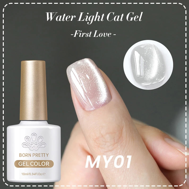 BORN PRETTY 10ml Wishing Apple Red Glass Bead Cat Magnetic Gel Ultra Shine Soak Off UV Gel Nail Art Varnish Nail Supplies