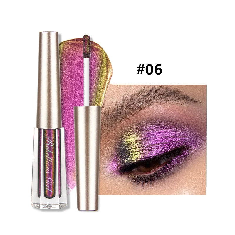 Metallic Glitter Pearlescent Eyeshadow Cream Chameleon Sparkling Liquid Eye Shadow Shimmer Brightening Diamond Highlighter