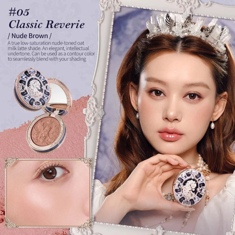 Makeup Flowerknows Shell Pearl Collection Silk Satin Blusher Lightweight Highly Pigmented Blush Powder Long Lasting Face Blushes