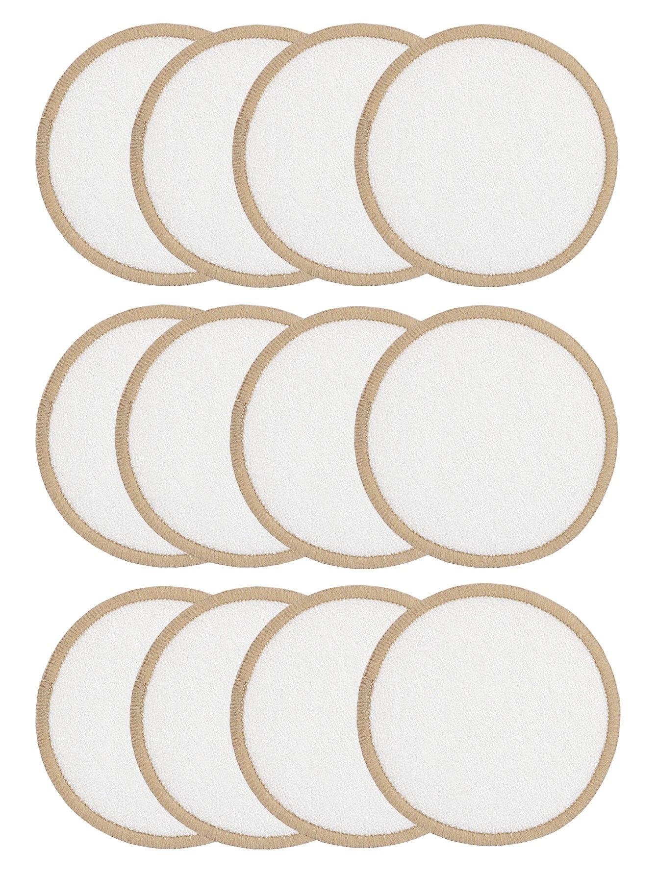 Bamboo Fiber Makeup Remover Pads Are Packed in 6/12/24 Pieces They Are Made from a Mixture of Fibers Extracted from Natural Bamboo.