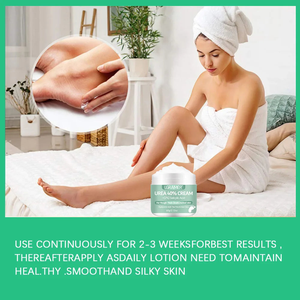 40% Urea+2% Salicylic Acid Foot Cream Suitable for Rough Thick Dry and Damaged Skin Softening and Moisturizing The Skin Deeply