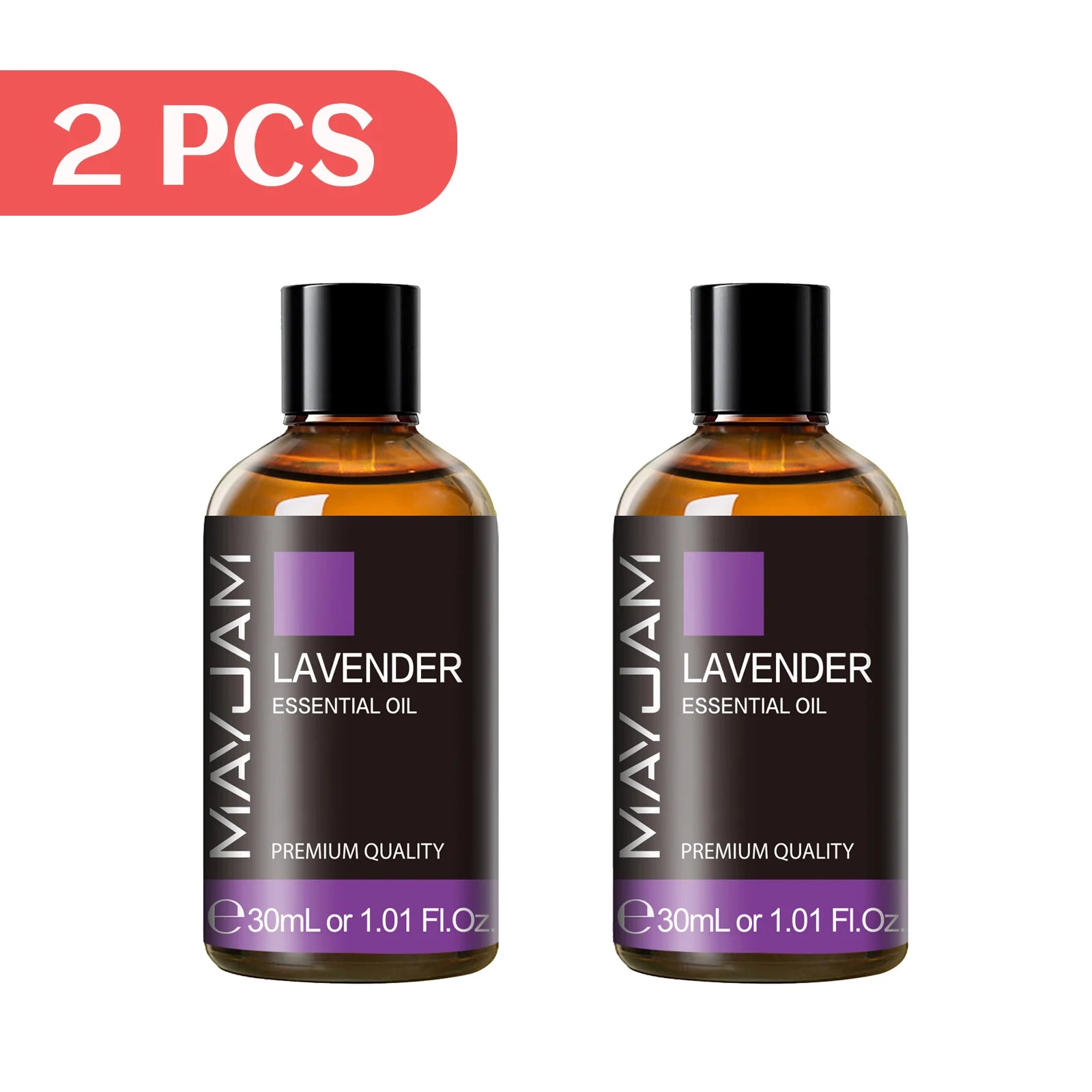 MAYJAM 2 Bottles Essential Oils 30ml Lavender Bergamot Vanilla Peppermint Scents for Diffuser Aromatherapy Candles Soap Making