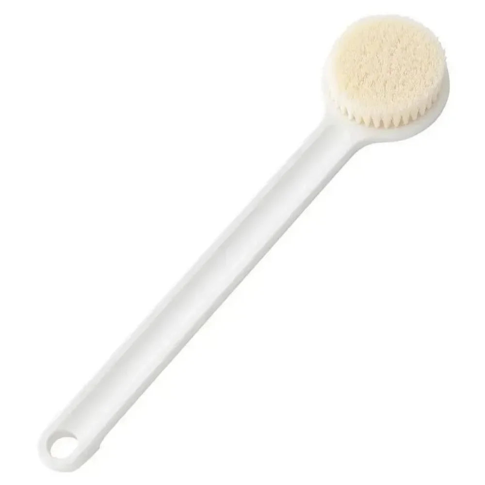Long Handle Back Scrubber Bath Brush Soft Bristle Exfoliating Shower Brush with Hanging Hole Body Cleansing Tool for Bathroom