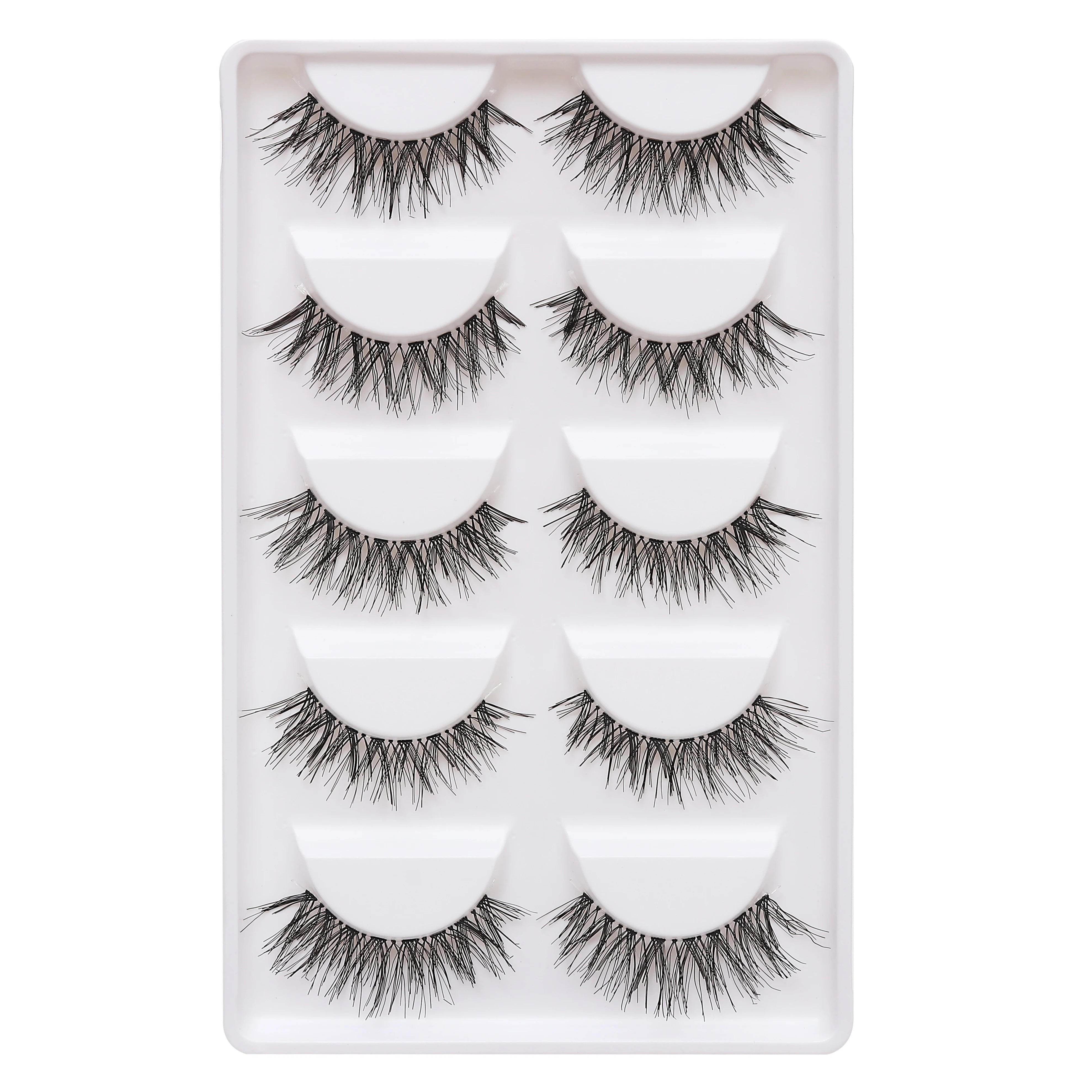 5 Pairs Individual Lashes Wispy Women Makeup Eyelash Extension Natural False Eyelashes Japanese False Eyelashes Cosplay Cilia
