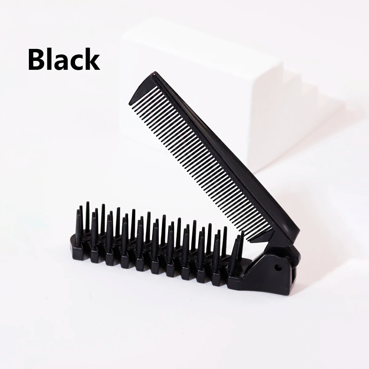 Portable travel folding comb brush anti-static styling massage comb professional hair styling tool Special for real hair wigs