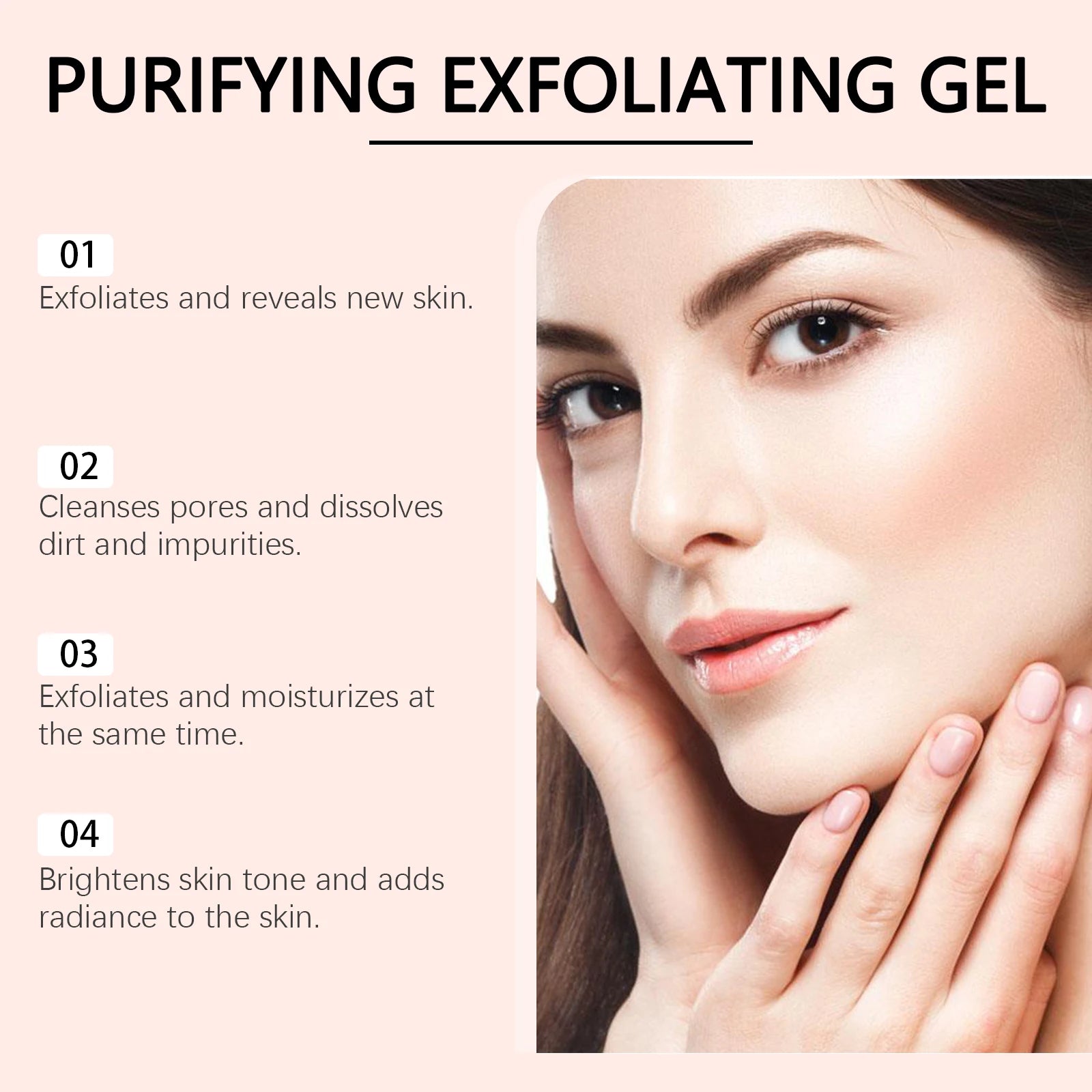 HOYGI Sakura Exfoliating Gel Facial Cleansing Pores Moisturizing Gentle Exfoliate Oil Control Reduce Blackheads Smooth Skin Care