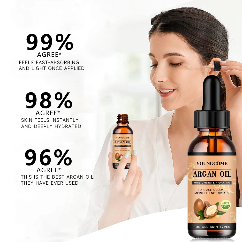 Moroccan Argan Oil Hair Serum Lightweight Hair Oil Mist For Split Ends, Frizzy Hair And Flyaways, Hair Oil Repair- Gloss Shine