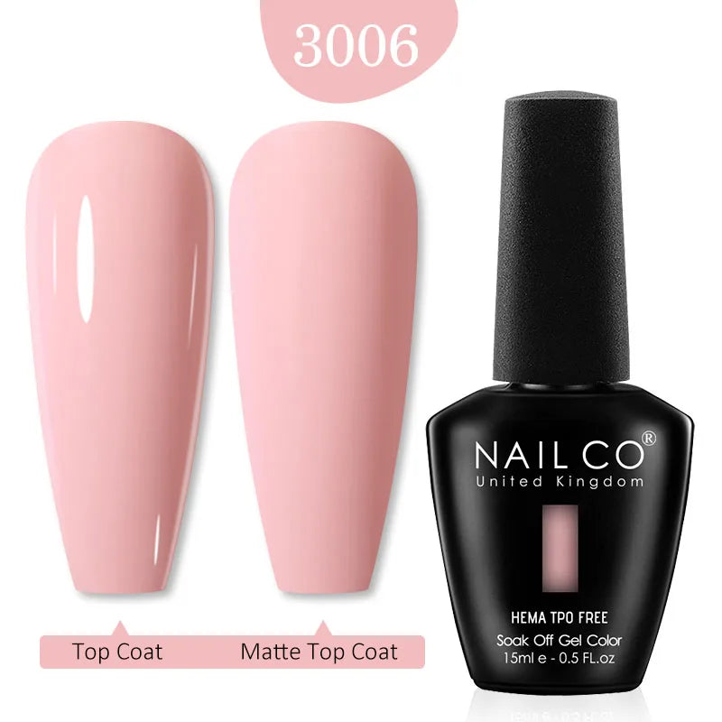 NailCO Pink Colors HEMA FREE Gel Nail Polish Nail Art Vernis Semi Permanent UV Lamp Gel Manicure for Nails Supplies Gel Polish