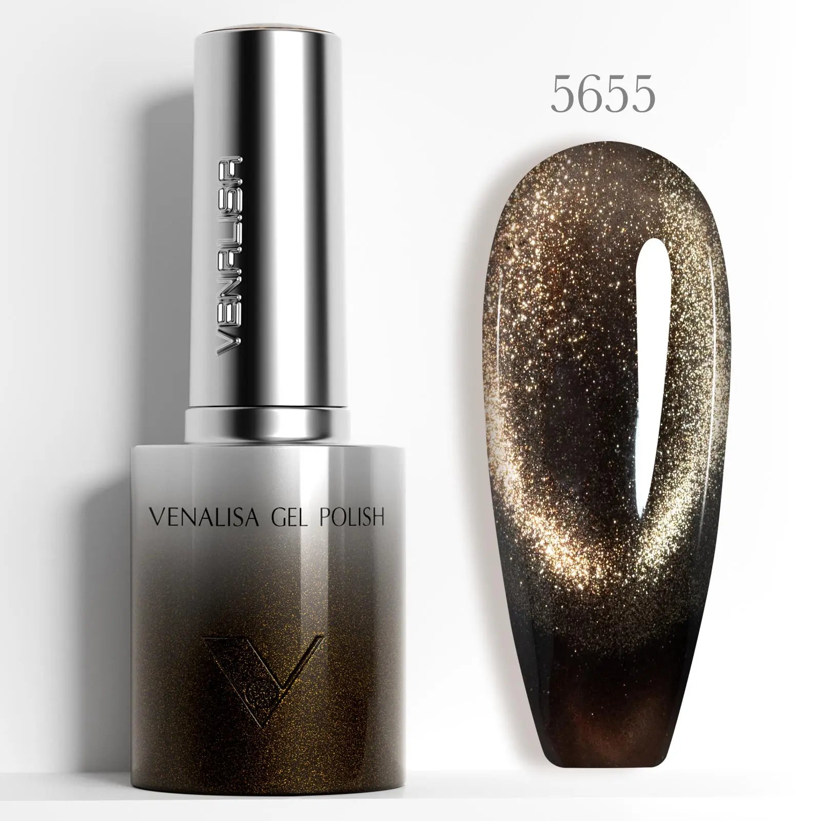 Venalisa 10ml Hema & TPO Free Ultra Cat Eye Effect Nail Gel Polish Soak Off UV LED Long Wear Sparkle Bling Gel Varnish
