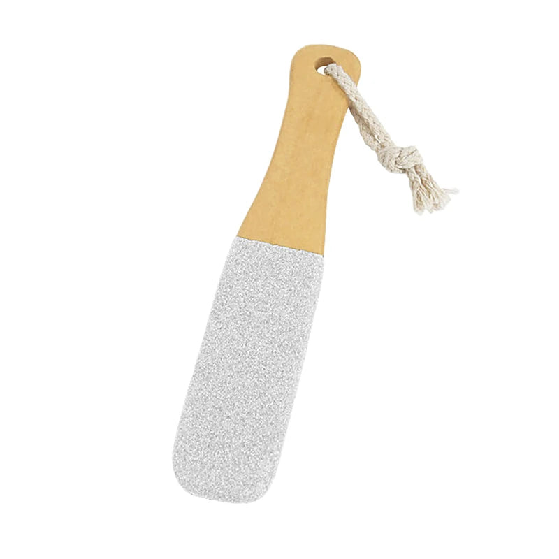 360° Natural Pumice Stone Exfoliator Professional Pedicure Tool For Callus Removal Dead Skin Foot Scrubb Bamboo Handle Foot File
