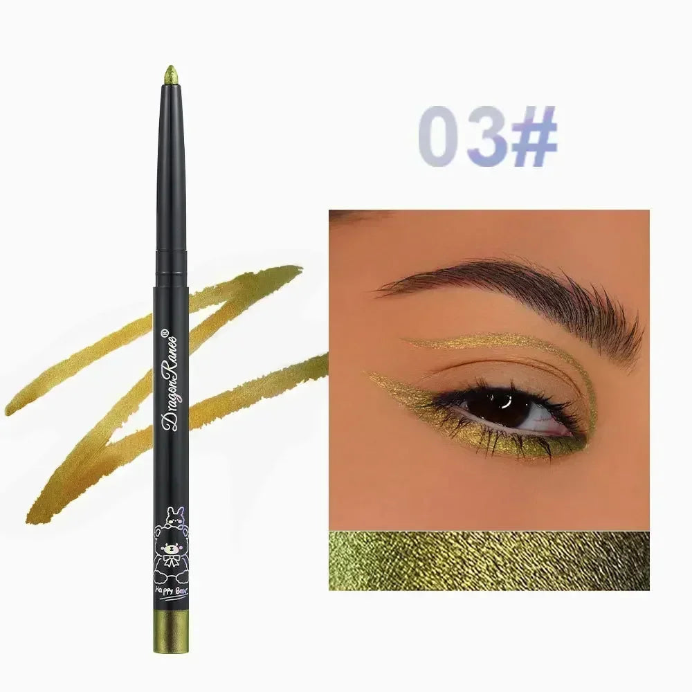 Multi Chrome Eye Liner Pen Lasting Shiny Metallic Eyeshadow Lying Silkworm Green Purple Makeup Pigment Glitter Aurora Eyeliner