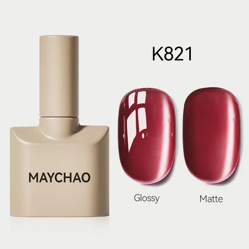 MAYCHAO Glitter Gel Nail Polish 7.3ml Semi-permanent Sequins Shiny Gel Base Top Coat Soak Off UV LED Varnish Nail Art Decoration
