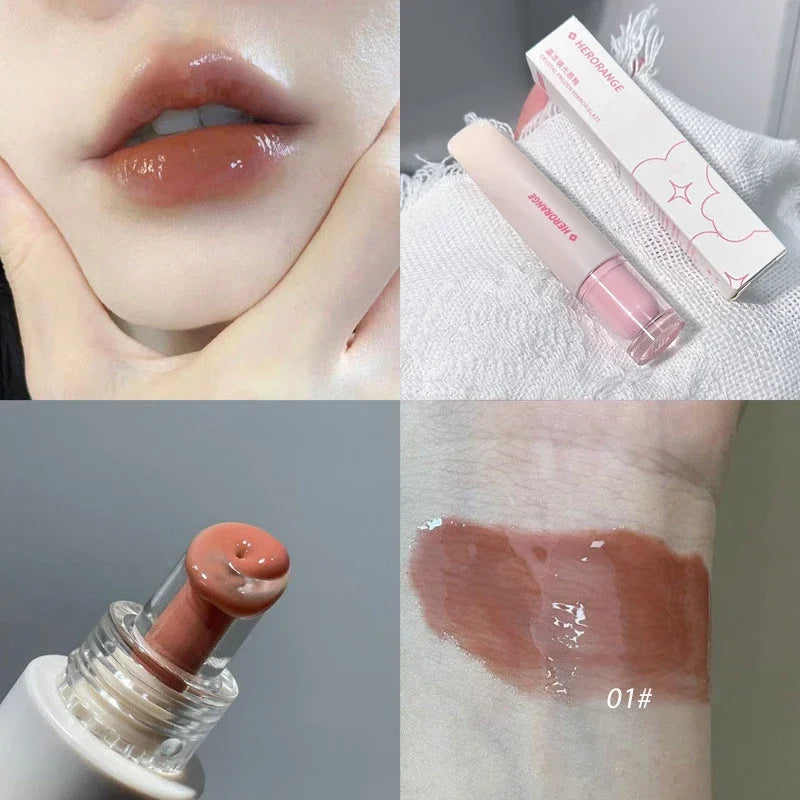 Crystal Jelly Lip Gloss Mirror Water Liquid Lipstick Moisturizing Long Lasting Sexy Lip Plumper Lip Tint Makeup Korean Cosmetics