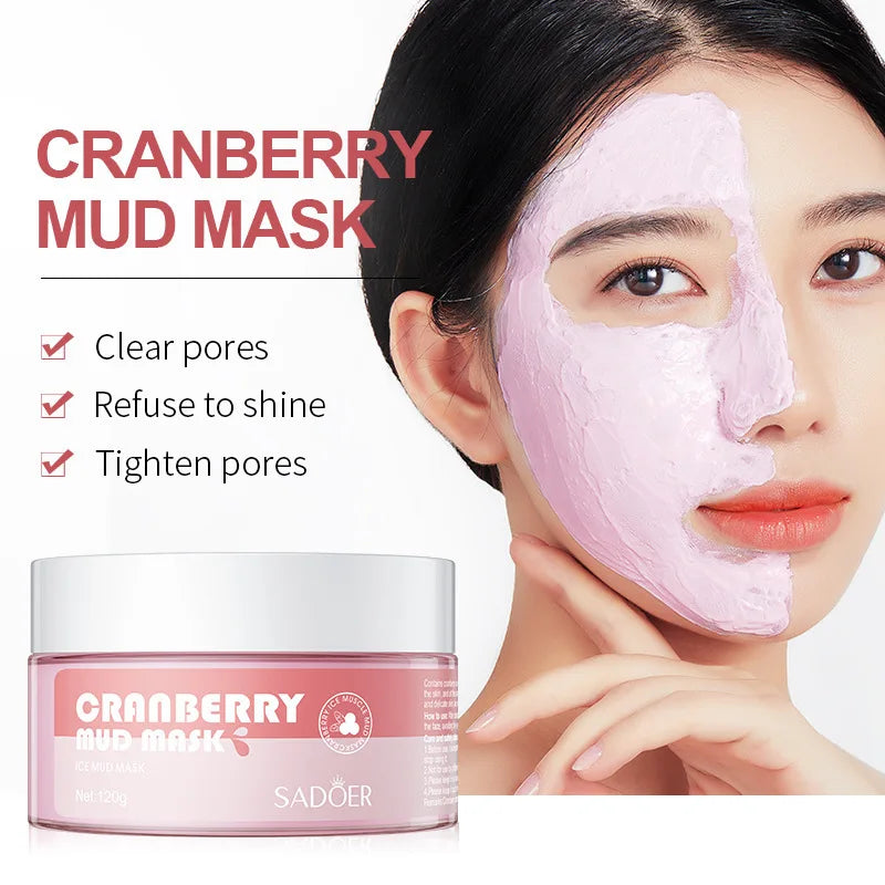SADOER Ginger Green Tea Mud Masks Face Moisturizing Whitening Anti Wrinkle Remove Blackhead Facial Masks Clay Skin Care