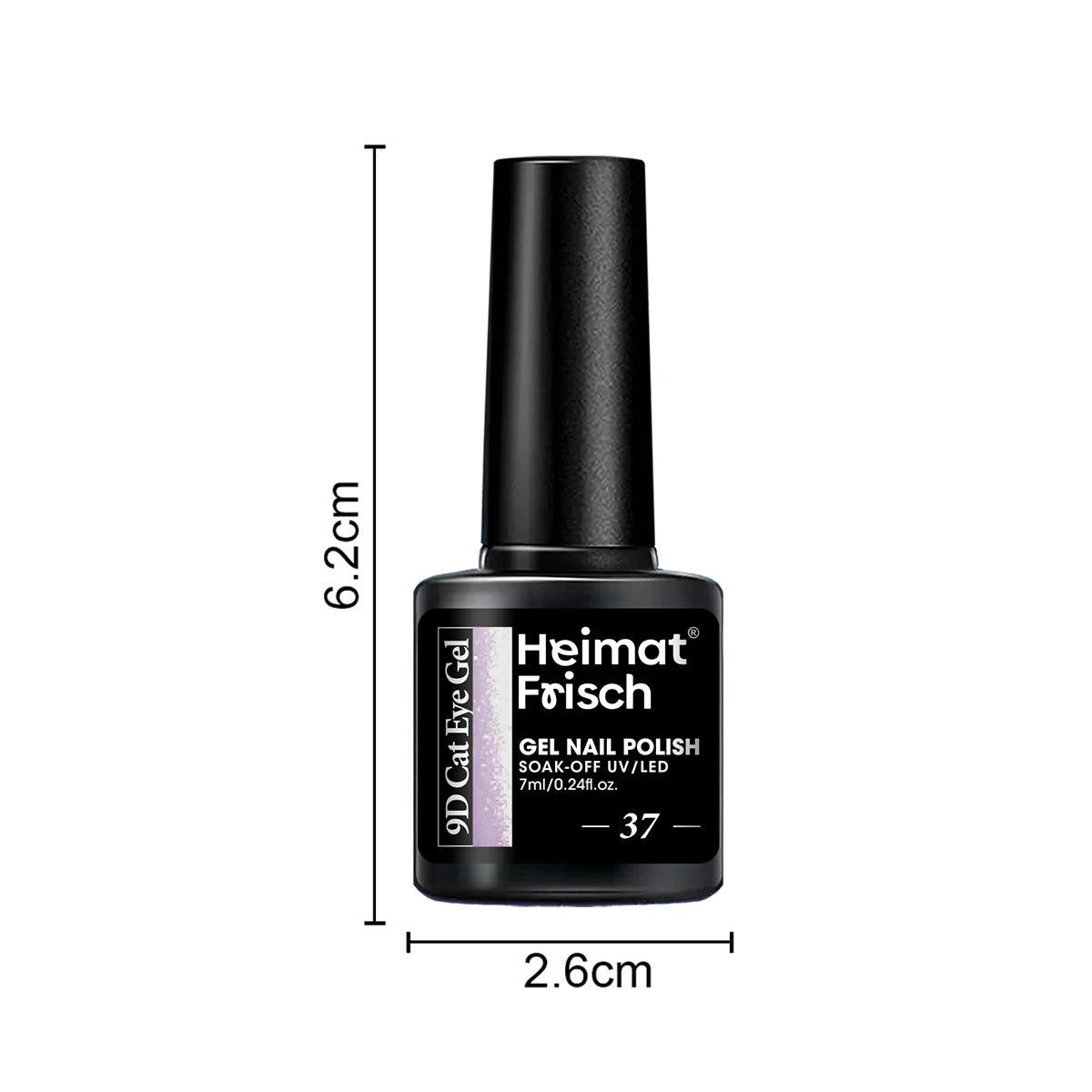 Heimat Frisch Single 0.24oz Crystal Cat Eye Gel Nail Polish - Holographic Glitter, Translucent and Magnetic Effect, Long-Lasting