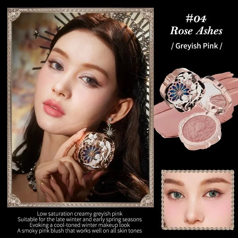 Flower Knows Make Up Kit Cosmetics Full Set Strawberry Rococo  Palette Little Angel Highlighter Matte Lipstick 4Pcs Kit