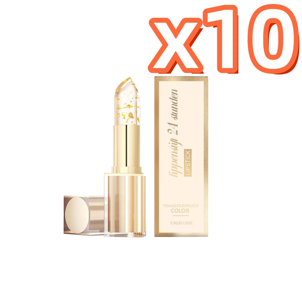Gold Foil Color Changing Lipstick Fade Lip Line Enhance Plumpness Moisturizing Lip Perfect Daily Makeup Hyaluronic Acid Lip Balm