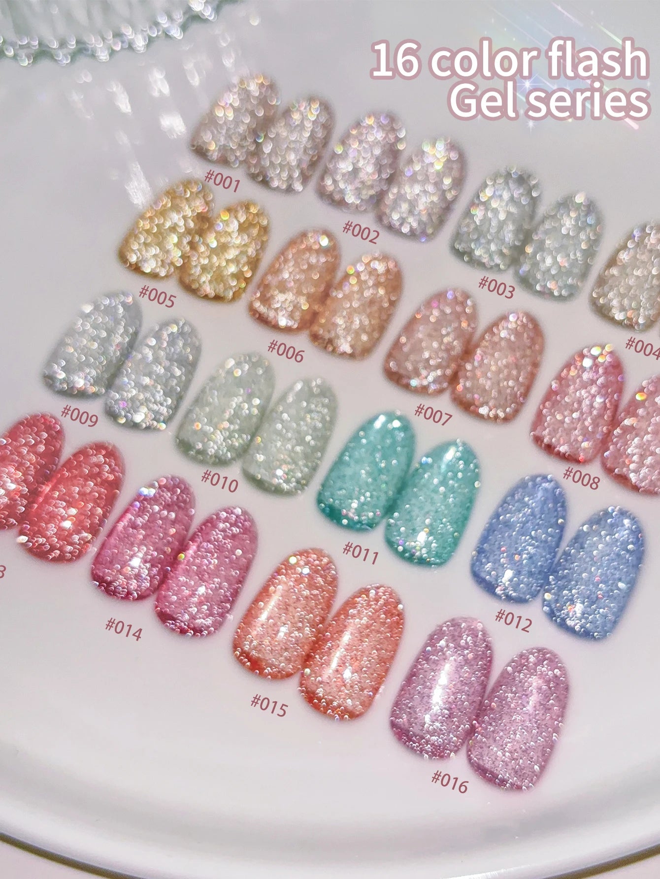 XEIJAYI 16Pcs 15ml Gel Nail Polish Set,UV LED Soaking Nail Gel, Semi-Permanent, DIY Salon Quality Nail Art Gel For Spring