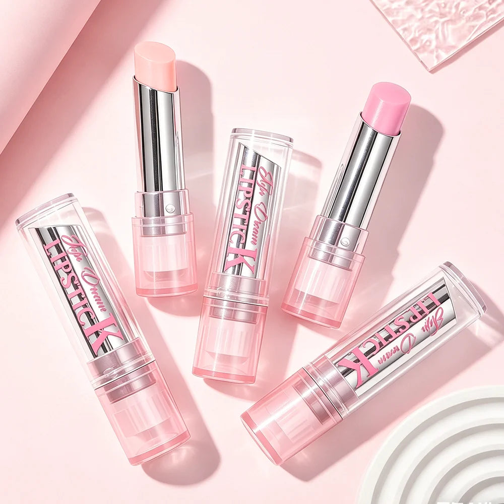 2-Color Pink Lip Balm, Color-Changing Moisturizing Lipstick, Hydrating Non-Sticky Gloss for Natural Daily Wear