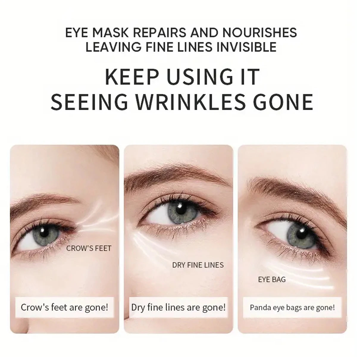 60pcs Aloe Vera Collagen Eye Mask Anti Dark Circles Removal Eyes Bags Moisturizing Firming Eye Patches Eyes Skin Care Products