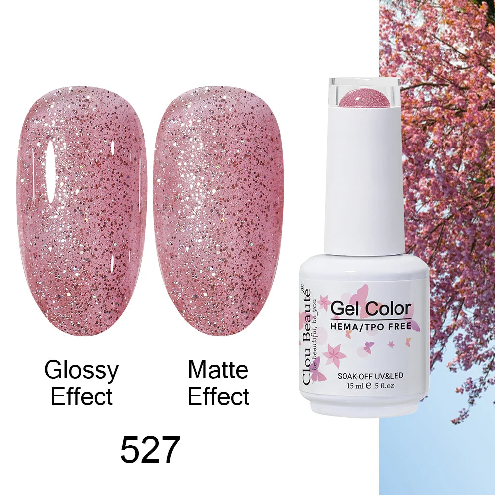 Clou Beaute Gel Nail Polish Neon Brown Royal Blue Red Green Pastal Nude Nail Art Varnishes Gel Lacquer Top Coat UV Gel Nail