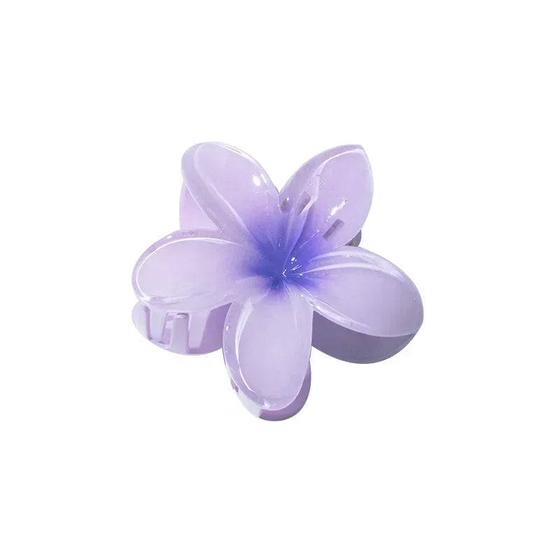 Hawaiian Gradient Hair Clips Flower Hair Claws Big Size Fashion Head wear Hairpin for Women Girls Crab Barrette Hair Accessories