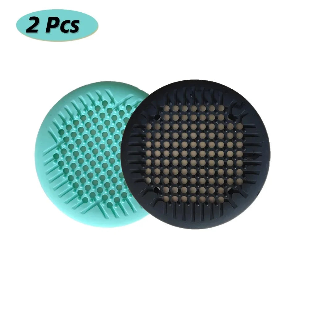 1/2/4Pcs Shower Drain Hair Catcher Drain Cover Bathroom Tub with Suction Cup 5.5 Inches Silicone Sink Strainer Suit for Bathtub