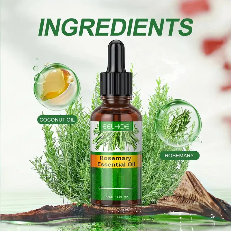 Natural Rosemary Hair Growth Essential Oil  Strengthening Nourishing Moisturing Softening Luster Shiny Hair Care Healthy